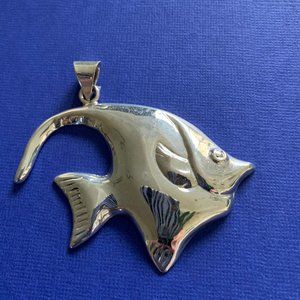 STERLING SILVER FISH PENDANT